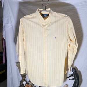 Ralph Lauren Pale Yellow Pinstripe Button-Down Shirt